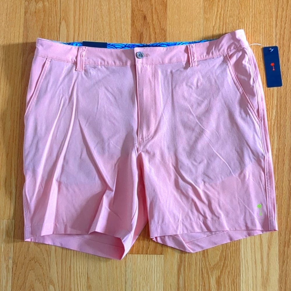 Margaritaville Pink Flat Front Men Shorts